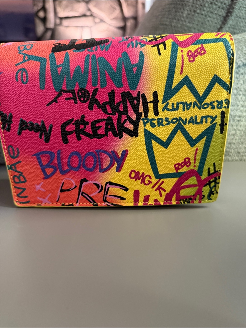 NWT Graffiti Gradient Crossbody Bag - Multicolor - Picture 4 of 9
